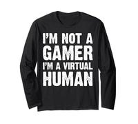 Divertente geek del gioco Non sono un giocatore Sono un giocatore umano virtuale Maglia a Manica