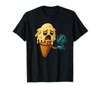 Divertente gelato che si scioglie con il costume da fan dell'aria fredda Maglietta