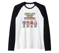 Divertente gelato Kawaii Best Friends Chillin Since Forever Maglia con Maniche Raglan