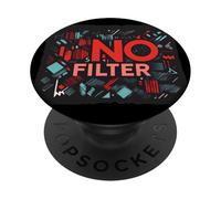 Divertente generazione di social media con questa dichiarazione No Filter PopSockets PopGrip Adesivo