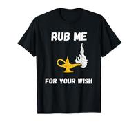 Divertente Genie Lamp Rub Me Wishes Aladin Costume Maglietta