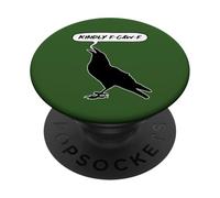 Divertente gentile F Caw F Corvo Uccello Detto Grafico F-Caw-F Corvo PopSockets PopGrip Adesivo