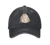 Divertente Ghost Cat Meme Halloween Berretto da Baseball Distressed Denim Lavato Wizard Face Snapback cap Unisex Tutte Le Stagioni Viaggio Cappello Morbido