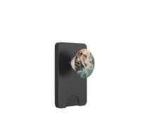 Divertente giapponese Calico Cat Toccando Koi Pesce Rosso Luna Sakura PopSockets PopWallet per MagSafe