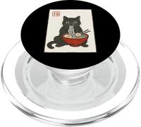 Divertente giapponese Kawaii Anime Uomini Bambini Donne Gatto mangia Ramen PopSockets PopGrip per MagSafe