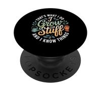 Divertente giardiniere dicendo crescere roba sapere cose donne uomini PopSockets PopGrip Adesivo