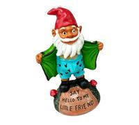 Divertente giardino-statua chey Raszwerg figura con mutande | Harz-Gartendeko resistente alle intemperie per cortile terrazze | Decorazione nana Saluta il mio piccolo amico | Dipinto a