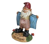 Divertente giardino-statua chey Raszwerg figura con mutande | Harz-Gartendeko resistente alle intemperie per cortile terrazze | Decorazione nana Saluta il mio piccolo amico | Dipinto a