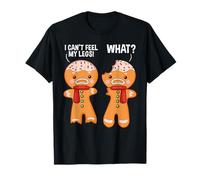 Divertente Gingerbread Man Ginger Bread Uomini Natale Natale Maglietta