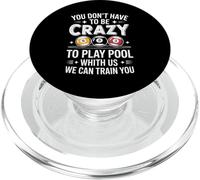 Divertente giocatore di biliardo che dice che non devi essere pazzo PopSockets PopGrip per MagSafe