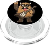 Divertente giocatore di chitarra peloso rock mostro grafico giocoso Sharp PopSockets PopGrip per MagSafe