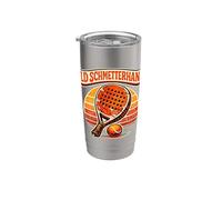 Divertente Giocatore Di Padel Con La Vecchia Mano A Farfalla Bicchiere termico in acciaio inox doppia parete