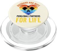Divertente giocatore di pickleball per marito e moglie, partner per la vita PopSockets PopGrip per MagSafe