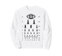 Divertente Giocatore di Scacchi Ottico Test Occhi Pezzi Grafico Vittoria Felpa