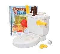Divertente giocattolo per WC Flush Frenzy, gioco di risciacquo folle per due giocatori, gioco divertente per la famiglia, giocattolo creativo per adulti (bianco, 26 x 26 cm)