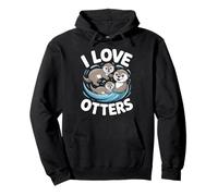 Divertente Gioco Acquatico per Famiglie I Love Otters Felpa con Cappuccio