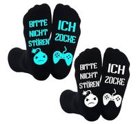 Divertente gioco calzini Gamer regalo con dicendo per favore non disturbare io gioco d'azzardo calzini divertente novità regali per Gamer uomini uomini donne signore Natale San Valentino Compleanno