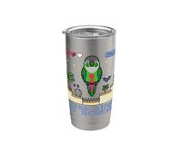 Divertente gioco Conure Press Start to Scream Pixel Bird Nerd Bicchiere termico in acciaio inox doppia parete