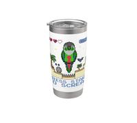 Divertente gioco Conure Press Start to Scream Pixel Bird Nerd Bicchiere termico in acciaio inox doppia parete