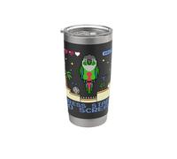 Divertente gioco Conure Press Start to Scream Pixel Bird Nerd Bicchiere termico in acciaio inox doppia parete