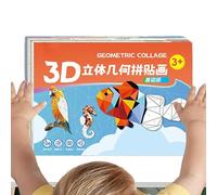 Divertente gioco da tavolo: set da gioco con puzzle di carta geometrico, attività di montaggio per lo sviluppo cognitivo, portatile di allenamento cerebrale, attraente strumento educativo per il