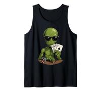 Divertente Gioco D'Azzardo del Giocatore di Poker del Casinò Alieno Canotta