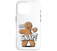 Divertente gioco di biscotti natalizi Oh Snap Gingerbread Man Custodia per iPhone 16 Pro