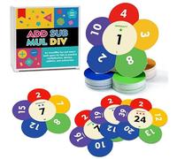 Divertente gioco di matematica STEM per praticare moltiplicazione, divisione, aggiunta e sottrazione, aula per bambini dai 6 anni in su e l'educazione domestica, gioco di carte intelligenti