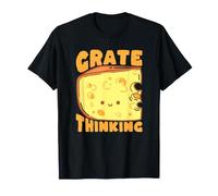 Divertente Gioco di Parole al Formaggio Grate Thinking Maglietta