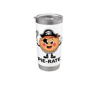 Divertente gioco di parole con torta pirata per amanti del cibo Bicchiere termico in acciaio inox doppia parete