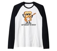 Divertente Gioco di Parole del Chitarrista Get Bready To Rock Maglia con Maniche Raglan