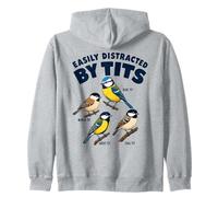 Divertente Gioco di Parole di Birdwatching Facilmente distratto dalle Tette Birding Felpa con Cappuccio