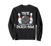 Divertente Gioco di Parole di Bowling Incredi-Bowl Bowler Umorismo Felpa