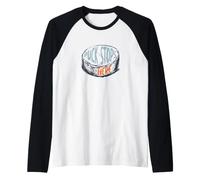 Divertente Gioco di Parole di Hockey Si Ferma Qui Maglia con Maniche Raglan