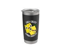 Divertente gioco di parole Easy Cheesy Lemon Squeezy Bicchiere termico in acciaio inox doppia parete