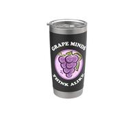 Divertente gioco di parole Kawaii Cute Grape Minds Think Alike Fruit Food Bicchiere termico in acciaio inox doppia parete