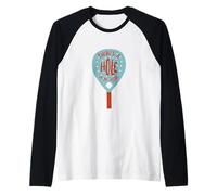 Divertente Gioco di Parole Padel c'è Un Buco nella mia pagaia Maglia con Maniche Raglan