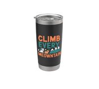 Divertente gioco di parole per escursionisti in montagna su ogni gatto Meowntain Bicchiere termico in acciaio inox doppia parete