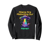 Divertente gioco di parole per gli amanti del ramen | Meme umorismo rapimento UFO alieno Felpa