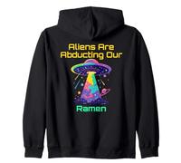 Divertente gioco di parole per gli amanti del ramen | Meme umorismo rapimento UFO alieno Felpa con Cappuccio