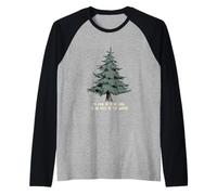Divertente Gioco di Parole per Gli Appassionati di Outdoor nel Bosco Maglia con Maniche Raglan
