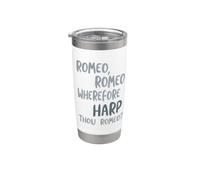 Divertente gioco di parole Romeo Arpa per Arpista Bicchiere termico in acciaio inox doppia parete