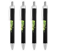 Divertente gioco di parole sul giardinaggio, penna a sfera retrattile con punta fine da 0,5 mm, corpo rotondo flessibile, regalo per una scrittura confortevole, 4 pezzi