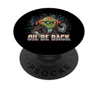 Divertente gioco di parole sull'olio d'oliva Oil Be Back - Chef Humor Food Lovers PopSockets PopGrip Adesivo