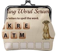Divertente gioco di parole Suricati Portamonete in pelle con fibbia Custodia vintage Portamonete Kiss-Lock Mini Portafogli per donne Ragazze