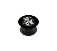 Divertente gioco di parole vegano La mia dieta è vegetale vegetariana gustosa PopSockets PopGrip Adesivo