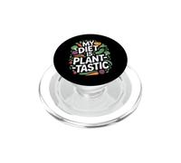 Divertente gioco di parole vegano La mia dieta è vegetale vegetariana gustosa PopSockets PopGrip per MagSafe
