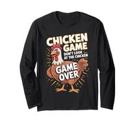 Divertente gioco di pollo non guardare il pollo stupido scherzo Maglia a Manica