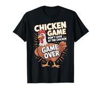 Divertente gioco di pollo non guardare il pollo stupido scherzo Maglietta