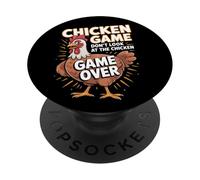 Divertente gioco di pollo non guardare il pollo stupido scherzo PopSockets PopGrip Adesivo